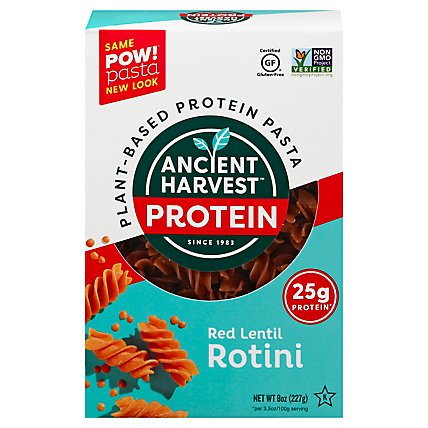 Ancient Harvest Pasta Rotini Red Lentil Box - 8 Oz - Image 3