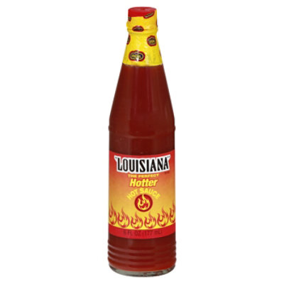 Louisiana Brand Hot Sauce, Hotter Hot Sauce (6 Fl Oz (Pack of 1))