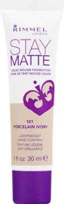 Rimmel Stay Matte Fndt Porcelain Ivry - 1.0 Fl. Oz. - Image 2