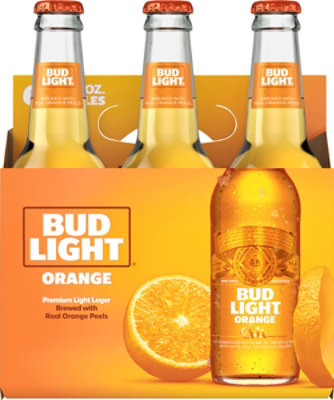 Bud Light Orange Beer Bottles - 6-12 Fl. Oz. - Image 6