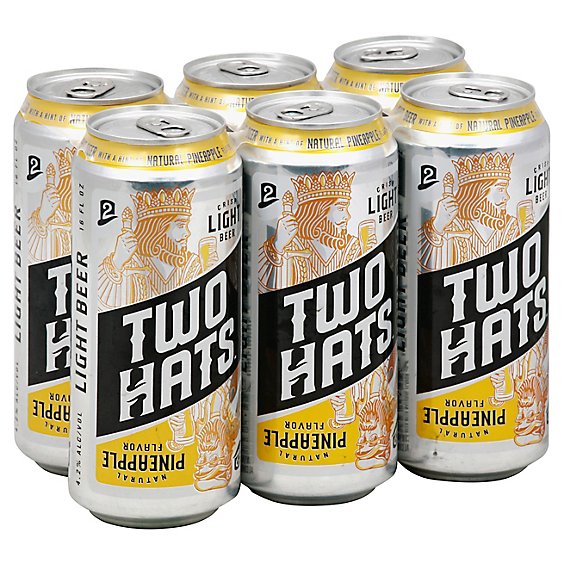 Two Hats Pineapple In Cans - 6-16 Fl. Oz.