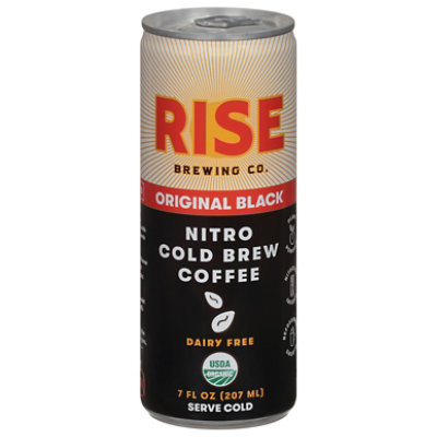 Rise Brewing Co. Nitro Cold Brew Latte, Original Black, 7 oz Can, 12/Carton