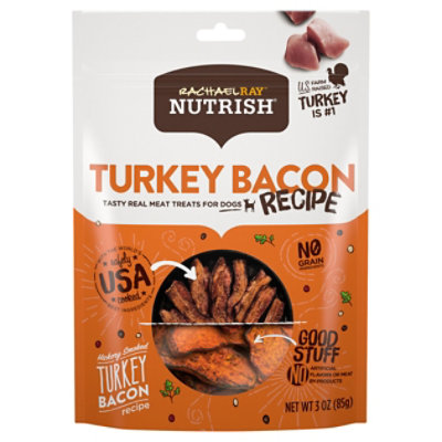 Rachael Ray Nutrish Treats for Dogs Hickory Smoked Turkey Bacon Recipe Pouch - 3 Oz