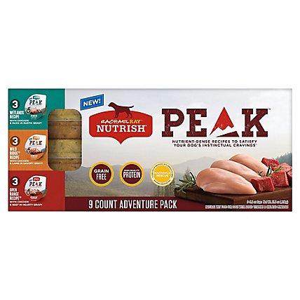 Rachael Ray Nutrish Peak Food for Dogs Natural Wet Adventure Pack Cup - 9-3.5 Oz - Image 1