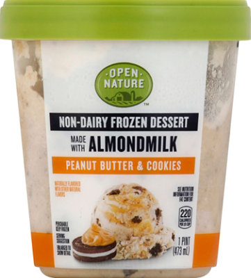 Open Nature Frozen Dessert Almond Milk Peanut Butter Cookie - 1 Pint - Image 2