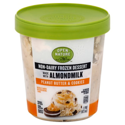 Open Nature Frozen Dessert Almond Milk Peanut Butter Cookie - 1 Pint