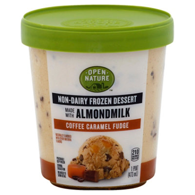 Open Nature Frozen Dessert Almondmilk Coffee Caramel Fudge - 1 Pint
