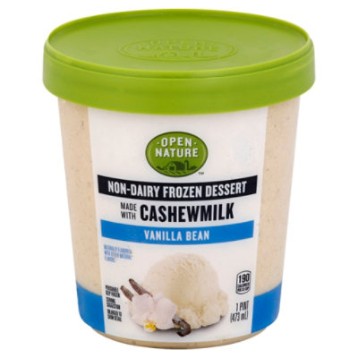 Open Nature Frozen Dessert Cashewmilk Vanilla Bean - 1 Pint