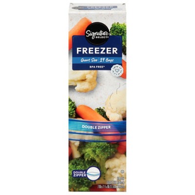  Hefty Slider Freezer Storage Bags, Quart Size, 74 Count :  Health & Household