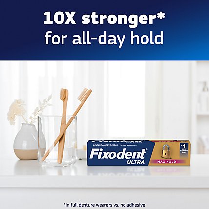 Fixodent Ultra Max Hold Secure Denture Adhesive - 2.2 Oz - Image 4
