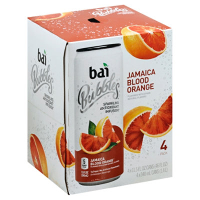 Bai Bubbles Sparkling Water, Jamaica Blood Orange, Antioxidant Infused  Drinks, 11.5 Fluid Ounce Can 