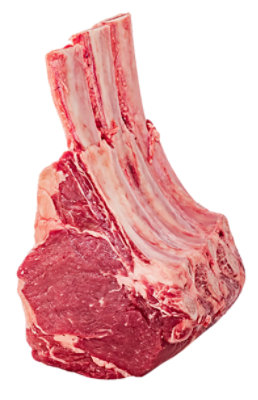 Meat Counter Beef USDA Choice Rib Tomahawk Roast Bone In