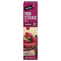 Signature SELECT Bags Food Storage Click & Lock Double Zipper Gallon - 38 Count - Image 3