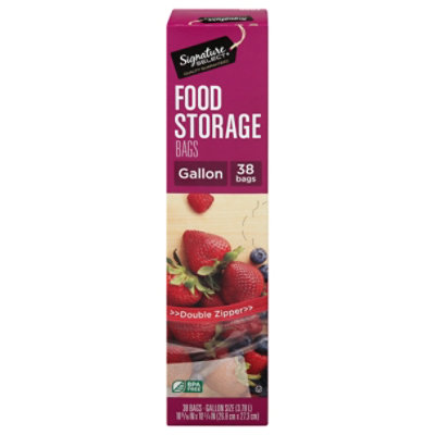 Signature SELECT Bags Food Storage Click & Lock Double Zipper Gallon - 38 Count - Image 4