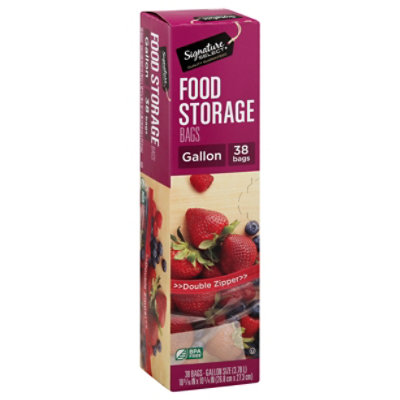 Signature SELECT Bags Food Storage Click & Lock Double Zipper Gallon - 38  Count - Safeway