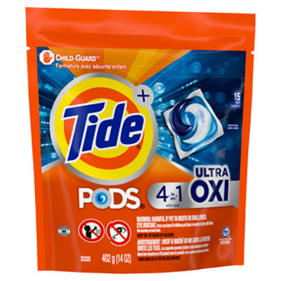 Tide PODS Liquid Laundry Detergent Pacs Ultra Oxi HE Compatible - 15 Count - Image 2