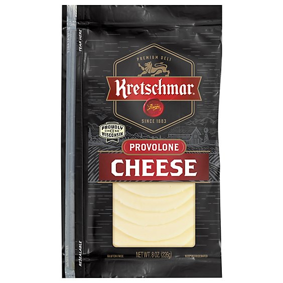 Kretschmar Premium Deli Pre Sliced Provolone Cheese - 8 Oz