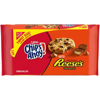 CHIPS AHOY! Chewy Chocolate Chip Cookies with Reese's Peanut Butter Cups Family Size - 14.25 Oz - Image 1