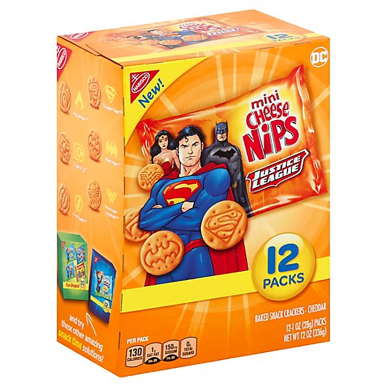 Cheese Nips Crackers Justice League - 12 Oz