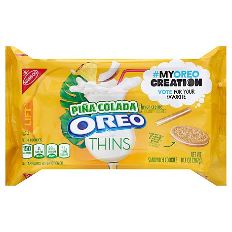 OREO Thins Pina Colada Limited Edition Sandwich Cookies - 10.1 Oz