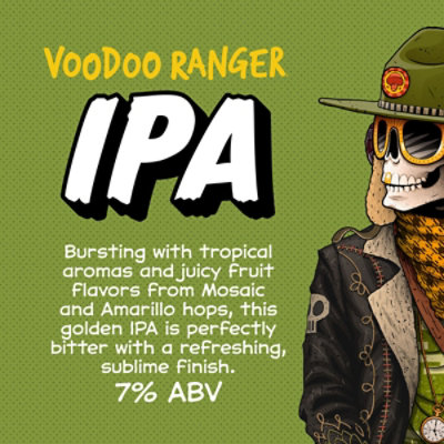 New Belgium Brewing Voodoo Ranger IPA Beer 7% ABV Can - 19.2 Fl. Oz. - Image 3