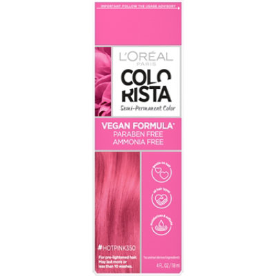 L'Oreal Paris Colorista Semi-Permanent Hair Color Vegan Formula #HotPink Kit - Each - Image 2