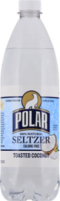 Polar Seltzer Toasted Coconut - 33.8 Fl. Oz. - Image 1
