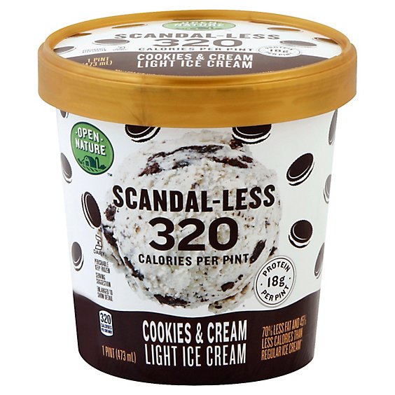 Open Nature Scandal-Less Cookies & Cream Light Ice Cream - 1 Pint
