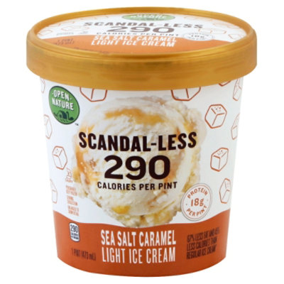 Open Nature Scandal-Less Sea Salt Caramel Light Ice Cream - 1 Pint