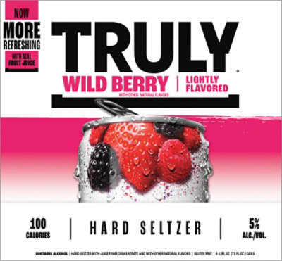 Truly Hard Seltzer Wild Berry 5% ABV Slim Cans - 6-12 Fl. Oz. - Image 6