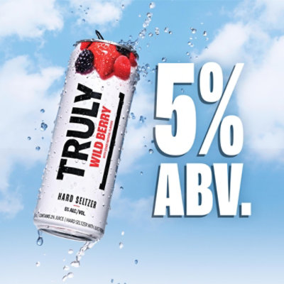 Truly Hard Seltzer Wild Berry 5% ABV Slim Cans - 6-12 Fl. Oz. - Image 2