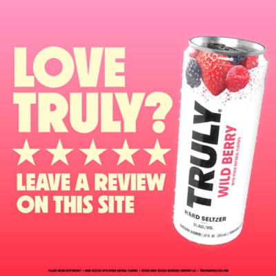Truly Hard Seltzer Wild Berry 5% ABV Slim Cans - 6-12 Fl. Oz. - Image 7