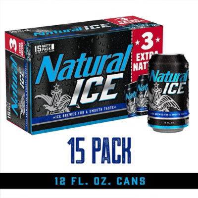 Natural Ice Beer Cans - 15-12 Fl. Oz.