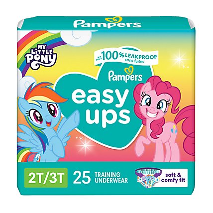 Pampers Easy Ups Size 2T To 3T Girls Training Underwear - 25 Count - Image 2