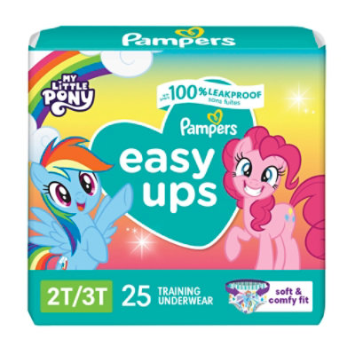 Pampers Easy Ups Size 2T To 3T Girls Training Underwear - 25 Count - Image 1