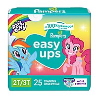 Pampers Easy Ups Size 2T To 3T Girls Training Underwear - 25 Count - Image 1