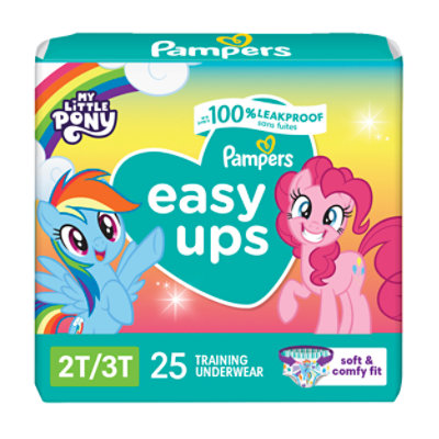 Pampers Easy Ups Size 2T To 3T Girls Training Underwear - 25 Count