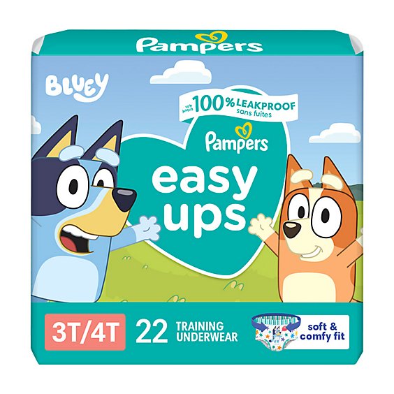 Pampers Easy Ups Size 3T To 4T Boys Training Underwear - 22 Count