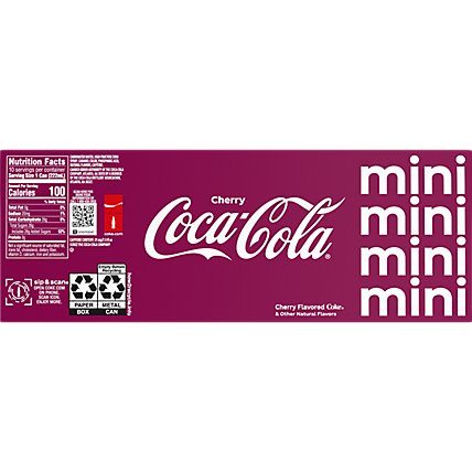 Coca-Cola Soda Pop Flavored Cherry Mini Cans - 10-7.5 Fl. Oz. - Image 6