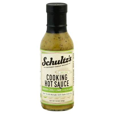 Schultzs Gourmet Sauce Ht Ckng Grn Chl Lm - 13 Oz - Image 1