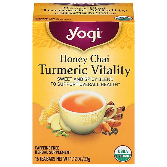 Yogi Teas Tea Honey Chai Turmeric Vt - 16 Bag