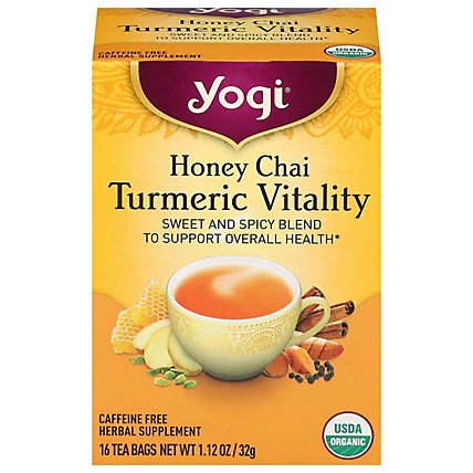 Yogi Teas Tea Honey Chai Turmeric Vt - 16 Bag - Image 1
