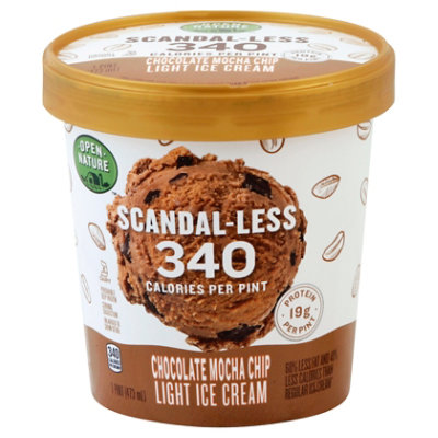 Open Nature Scandal-Less Chocolate Mocha Chip Light Ice Cream - 1 Pint