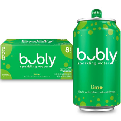 bubly Sparkling Water Lime Cans - 8-12 Fl. Oz.