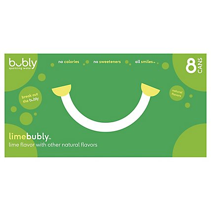 bubly Sparkling Water Lime Cans - 8-12 Fl. Oz. - Image 1