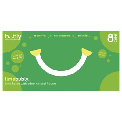 bubly Sparkling Water Lime Cans - 8-12 Fl. Oz.