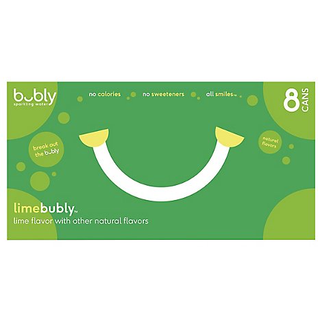 bubly Sparkling Water Lime Cans - 8-12 Fl. Oz.