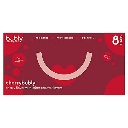 bubly Sparkling Water Cherry Cans - 8-12 Fl. Oz. - Image 3