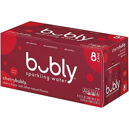 bubly Sparkling Water Cherry Cans - 8-12 Fl. Oz. - Image 2