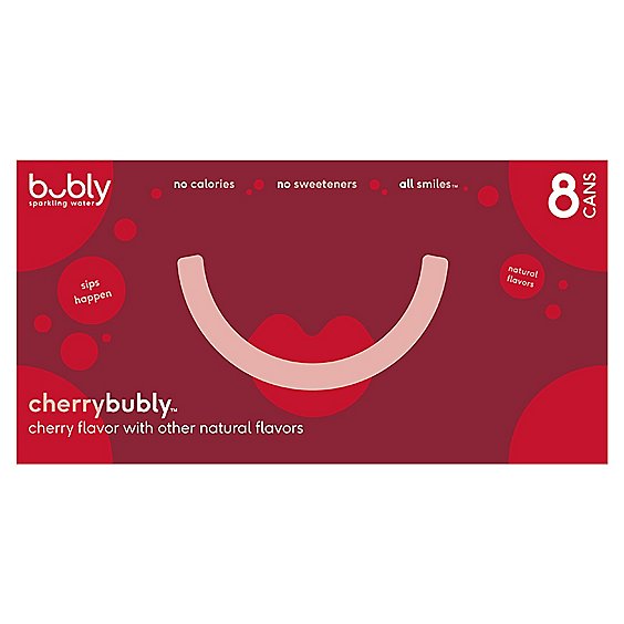 bubly Sparkling Water Cherry Cans - 8-12 Fl. Oz.